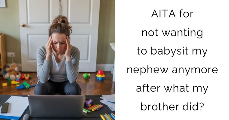 AITA for not wanting to babysit my nephew anymore after what my brother did?
