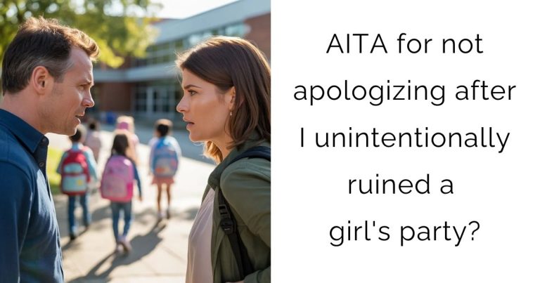 AITA for not apologizing after I unintentionally ruined a girl’s party?