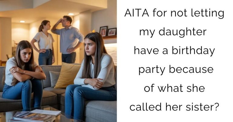 AITA for not letting my daughter have a birthday party because of what she called her sister?