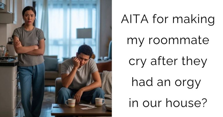 AITA for making my roommate cry after they had an orgy in our house?