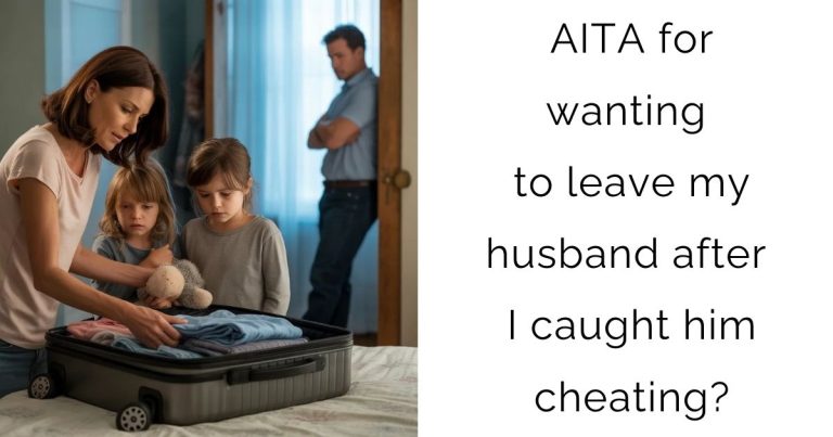 AITA for wanting to leave my husband after I caught him cheating?