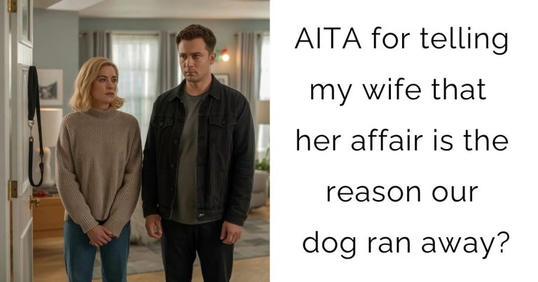 AITA for telling my wife that her affair is the reason our dog ran away?
