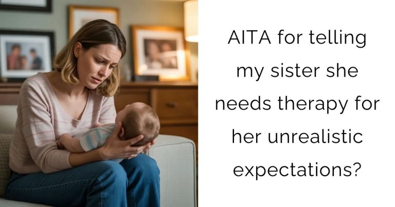 AITA for telling my sister she needs therapy for her unrealistic expectations?