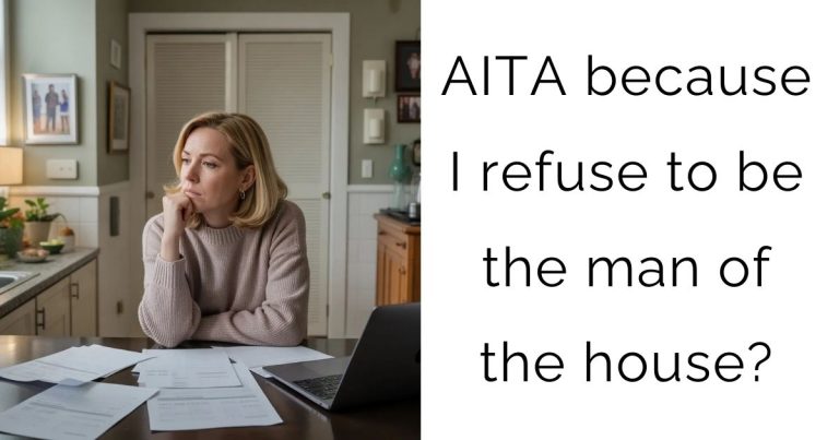 AITA because I refuse to be the man of the house?