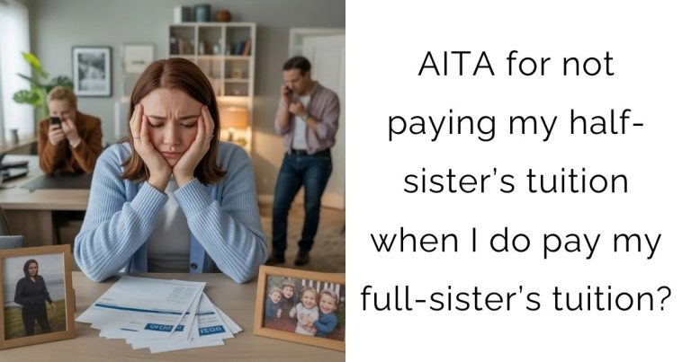 AITA for not paying my half-sister’s tuition when I do pay my full-sister’s tuition?
