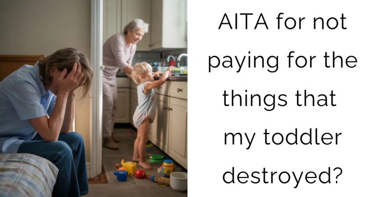 AITA for not paying for the things that my toddler destroyed?