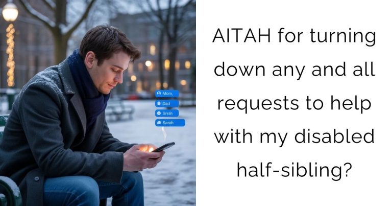 AITAH for turning down any and all requests to help with my disabled half-sibling?
