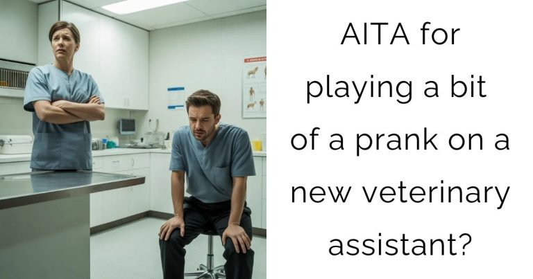 AITA for playing a bit of a prank on a new veterinary assistant?