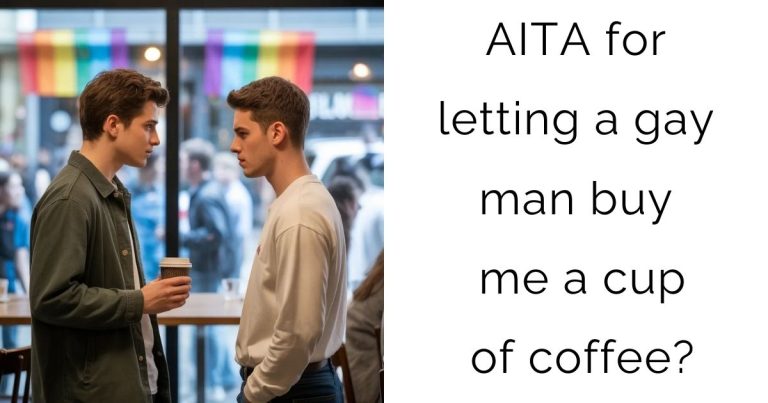 AITA for letting a gay man buy me a cup of coffee?