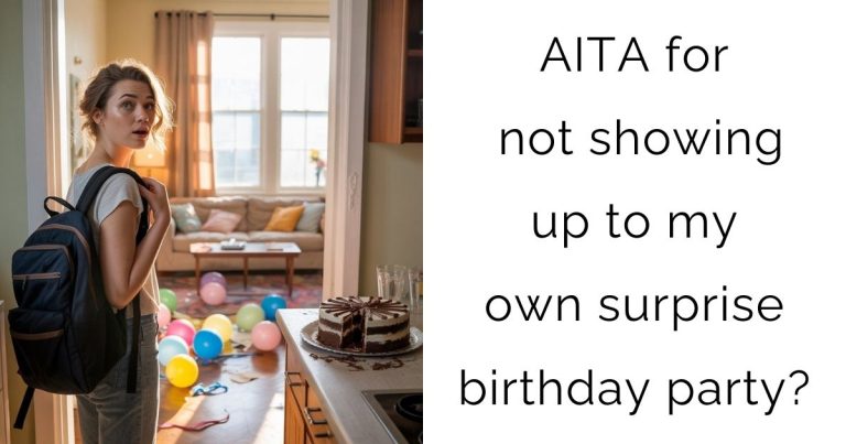 AITA for not showing up to my own surprise birthday party?