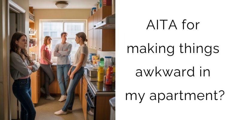 AITA for making things awkward in my apartment?