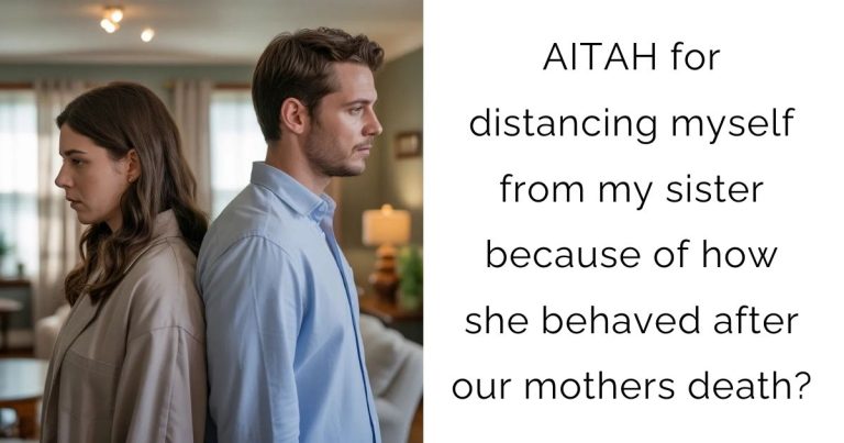 AITAH for distancing myself from my sister because of how she behaved after our mothers death?