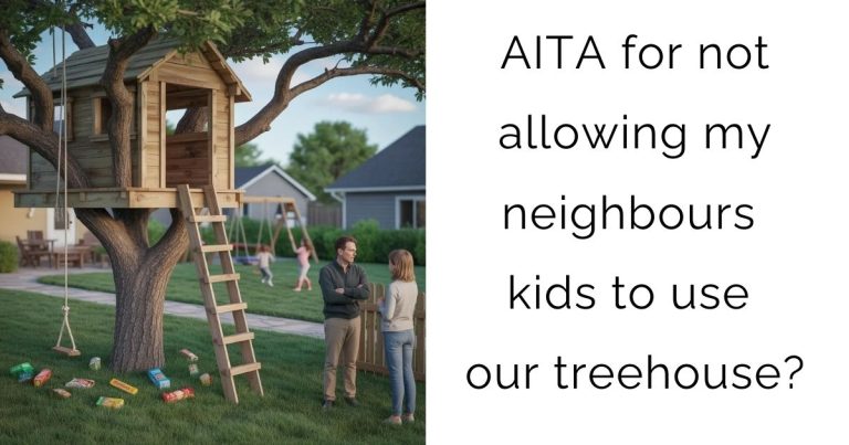 AITA for not allowing my neighbours kids to use our treehouse?