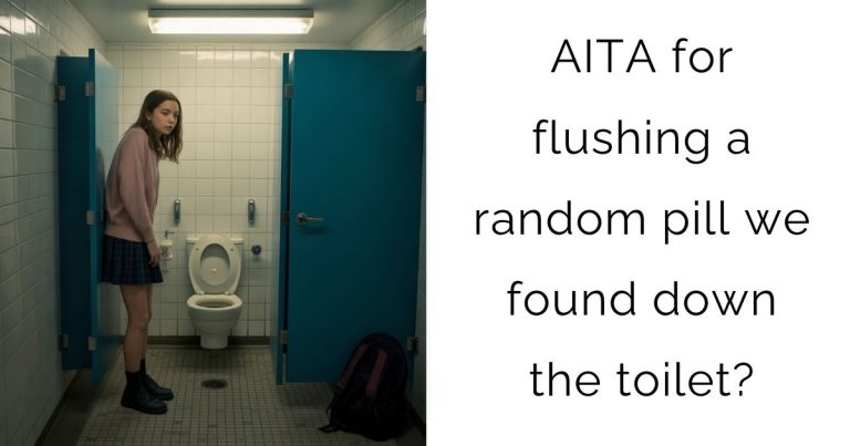 AITA for flushing a random pill we found down the toilet?