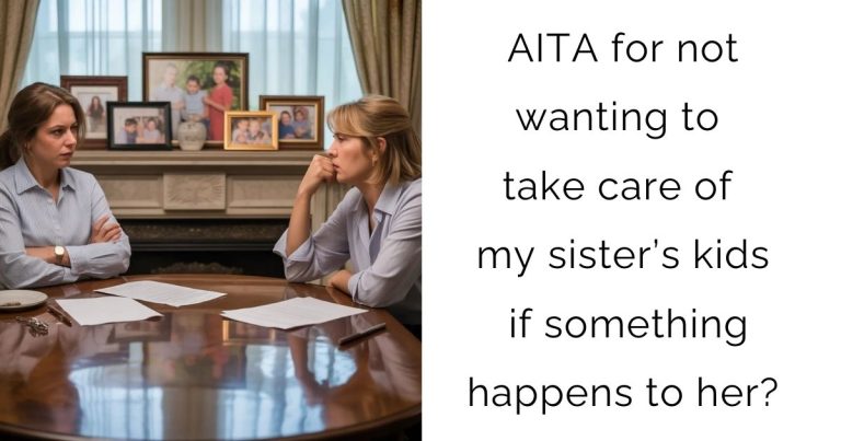 AITA for not wanting to take care of my sister’s kids if something happens to her?
