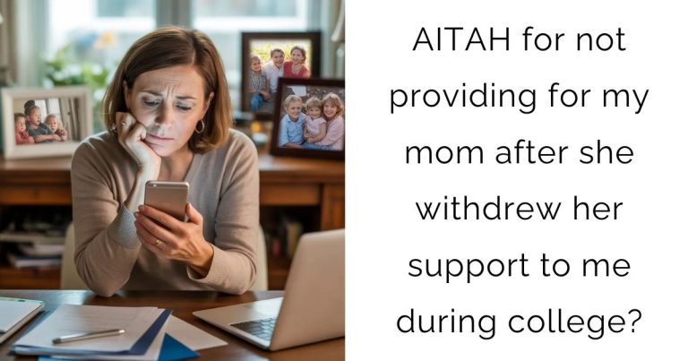 AITAH for not providing for my mom after she withdrew her support to me during college?