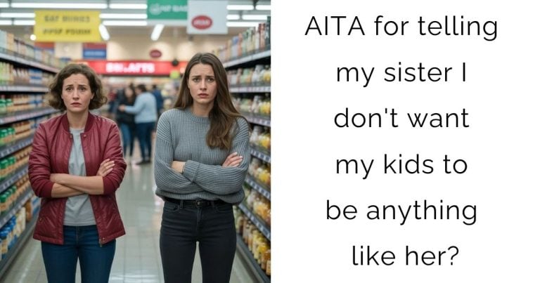 AITA for telling my sister I don’t want my kids to be anything like her?