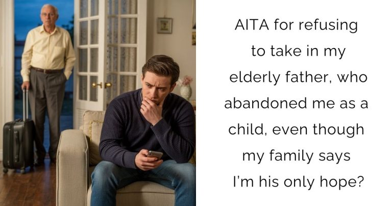 AITA for refusing to take in my elderly father, who abandoned me as a child, even though my family says I’m his only hope?