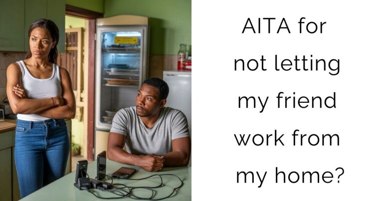 AITA for not letting my friend work from my home?