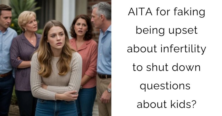 AITA for faking being upset about infertility to shut down questions about kids?