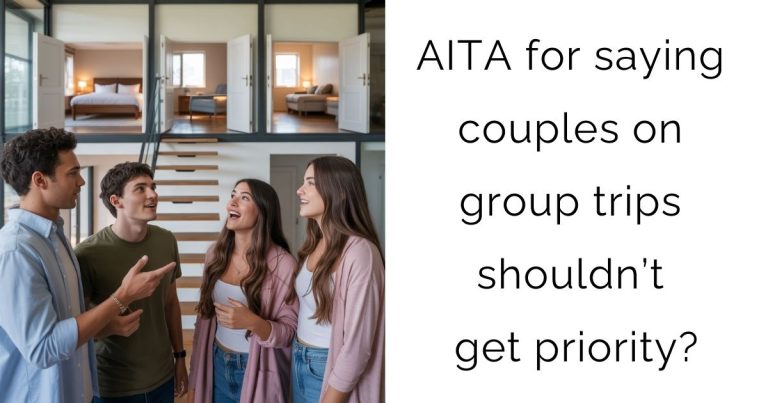 AITA for saying couples on group trips shouldn’t get priority?