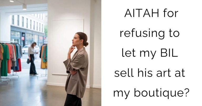 AITAH for refusing to let my BIL sell his art at my boutique?