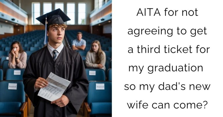AITA for not agreeing to get a third ticket for my graduation so my dad’s new wife can come?