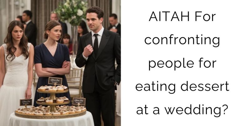 AITAH For confronting people for eating dessert at a wedding?
