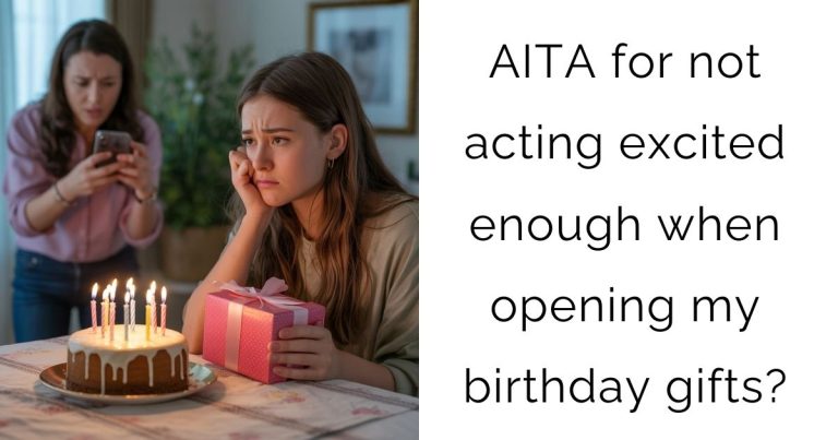 AITA for not acting excited enough when opening my birthday gifts?