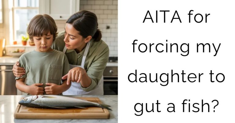 AITA for forcing my daughter to gut a fish?
