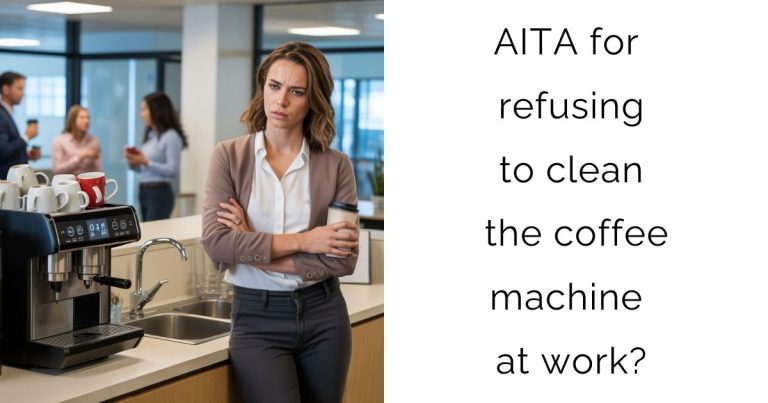 AITA for refusing to clean the coffee machine at work?