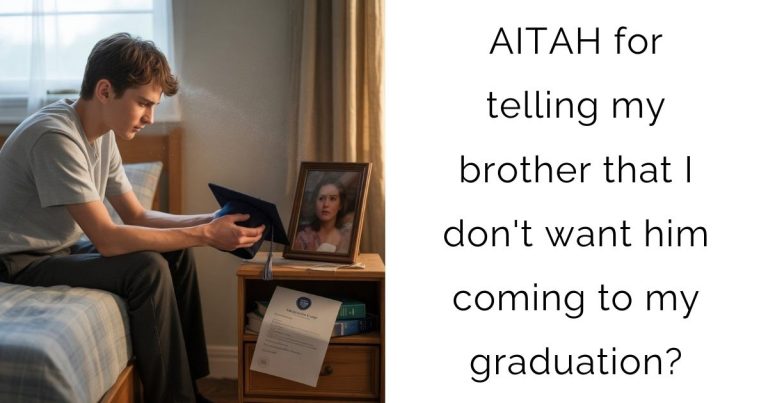 AITAH for telling my brother that I don’t want him coming to my graduation?