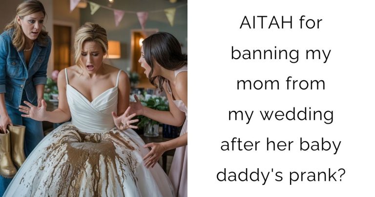 AITAH for banning my mom from my wedding after her baby daddy’s prank?