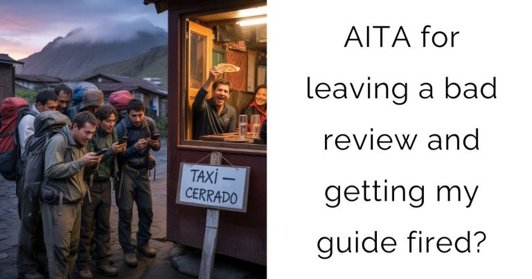 AITA for leaving a bad review and getting my guide fired?