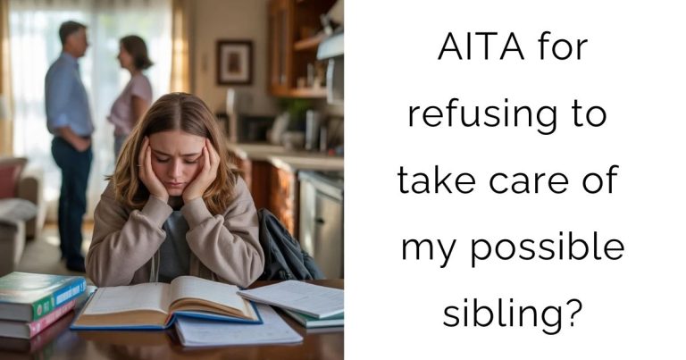 AITA for refusing to take care of my possible sibling?