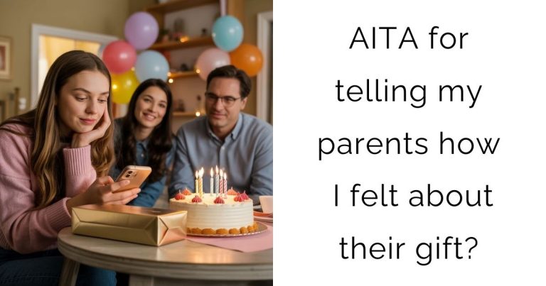 AITA for telling my parents how I felt about their gift?