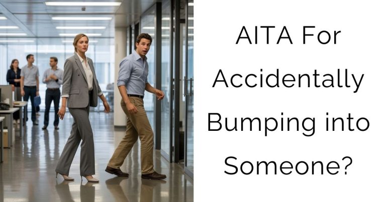 AITA For Accidentally Bumping into Someone?