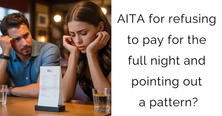 AITA for refusing to pay for the full night and pointing out a pattern?