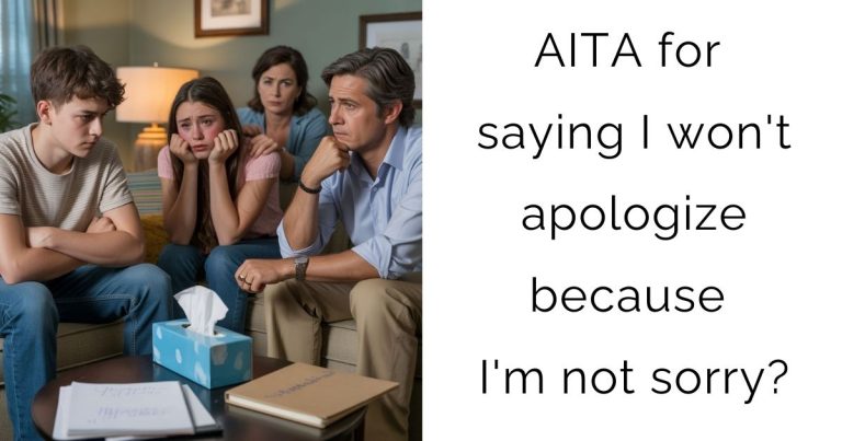 AITA for saying I won’t apologize because I’m not sorry?