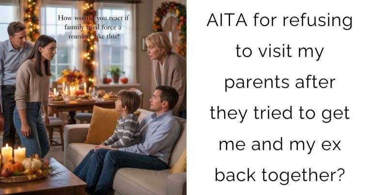 AITA for refusing to visit my parents after they tried to get me and my ex back together?