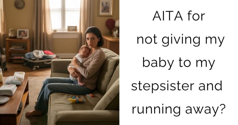 AITA for not giving my baby to my stepsister and running away?