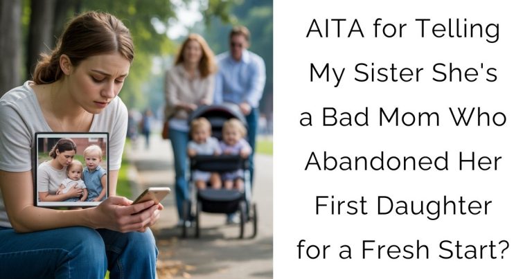 AITA for Telling My Sister She’s a Bad Mom Who Abandoned Her First Daughter for a Fresh Start?