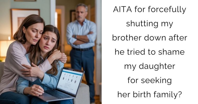 AITA for forcefully shutting my brother down after he tried to shame my daughter for seeking her birth family?