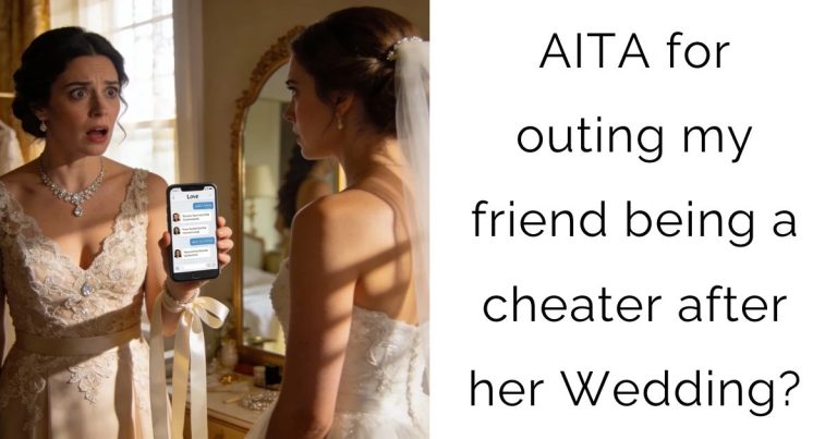 AITA for outing my friend being a cheater after her Wedding?