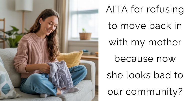 AITA for refusing to move back in with my mother because now she looks bad to our community?