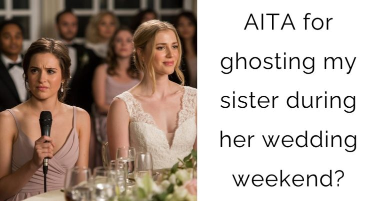 AITA for ghosting my sister during her wedding weekend?