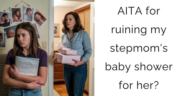 AITA for ruining my stepmom’s baby shower for her?