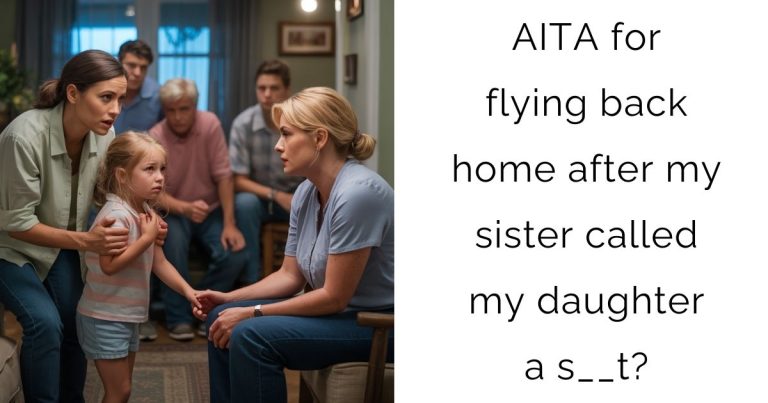AITA for flying back home after my sister called my daughter a s__t?