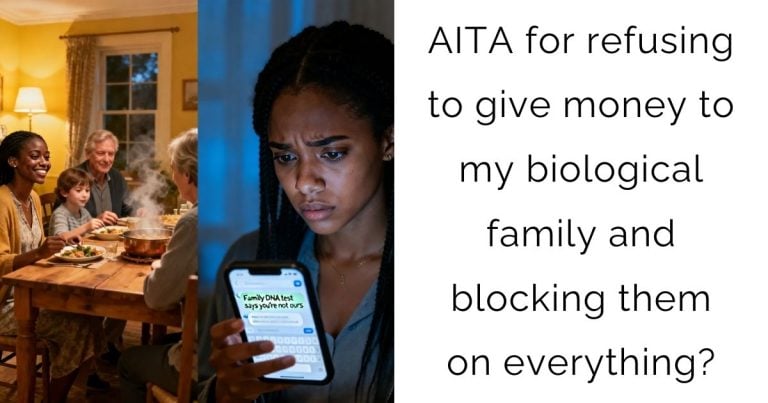 AITA for refusing to give money to my biological family and blocking them on everything?