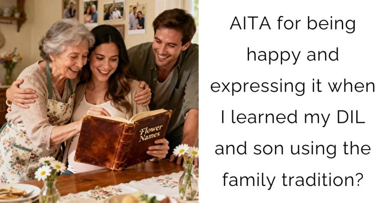 AITA for being happy and expressing it when I learned my DIL and son using the family tradition?